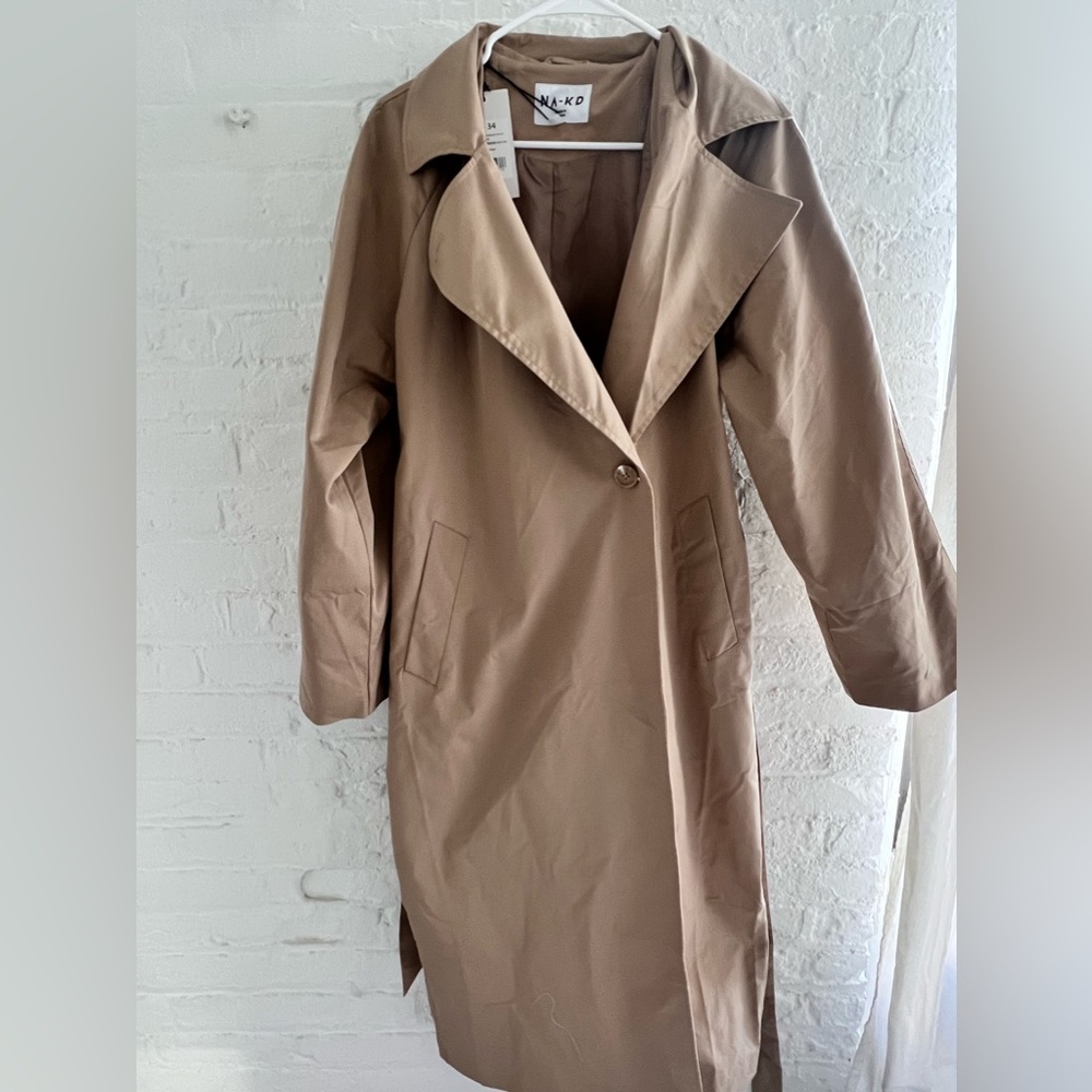 Oversized Trench Coat in Camel - New With Tags